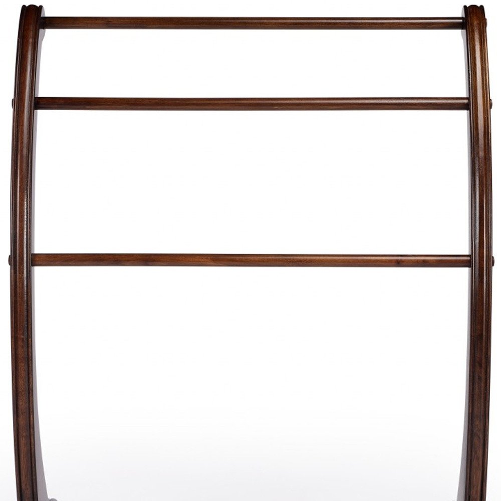 36" Deep Cherry Brown Wood Blanket Stand HomeRoots