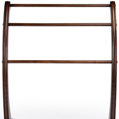36" Deep Cherry Brown Wood Blanket Stand HomeRoots