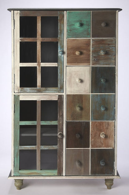 32" Brown And Dark Brown Solid Wood Frame Standard Accent Chest With Two Drawers HomeRoots