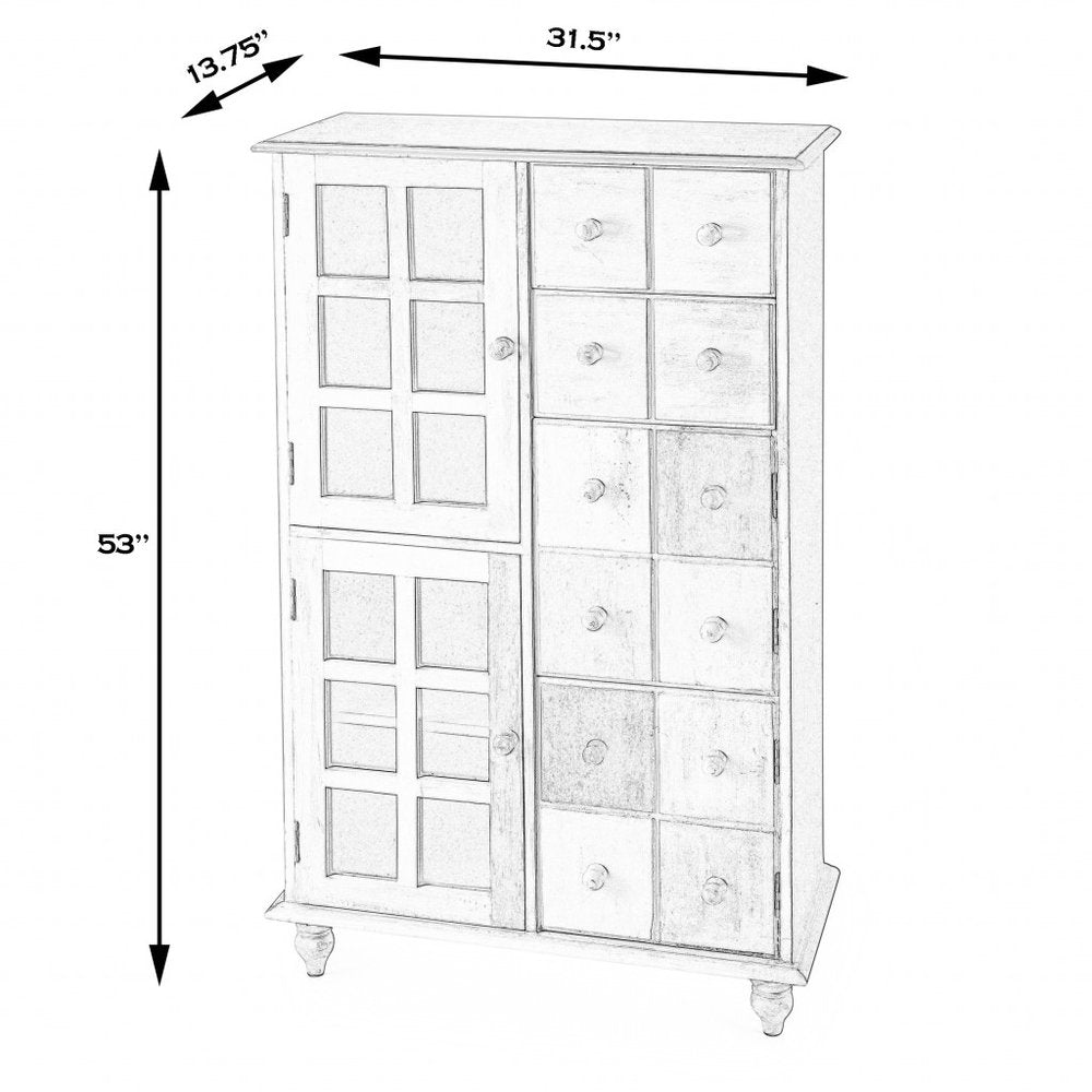 32" Brown And Dark Brown Solid Wood Frame Standard Accent Chest With Two Drawers HomeRoots