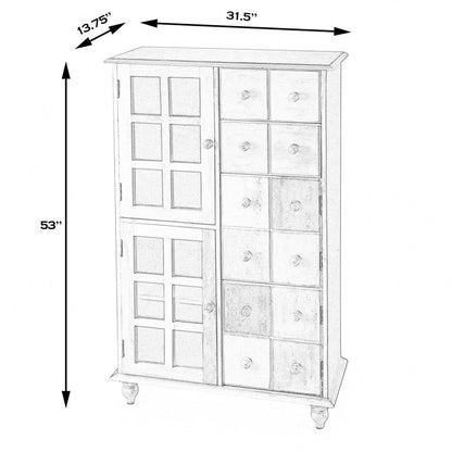 32" Brown And Dark Brown Solid Wood Frame Standard Accent Chest With Two Drawers HomeRoots