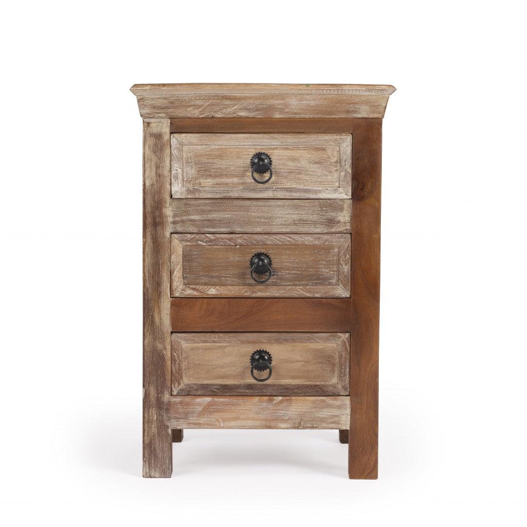 16" Modern Rustic Three Drawer Accent Chest - FurniFindUSA