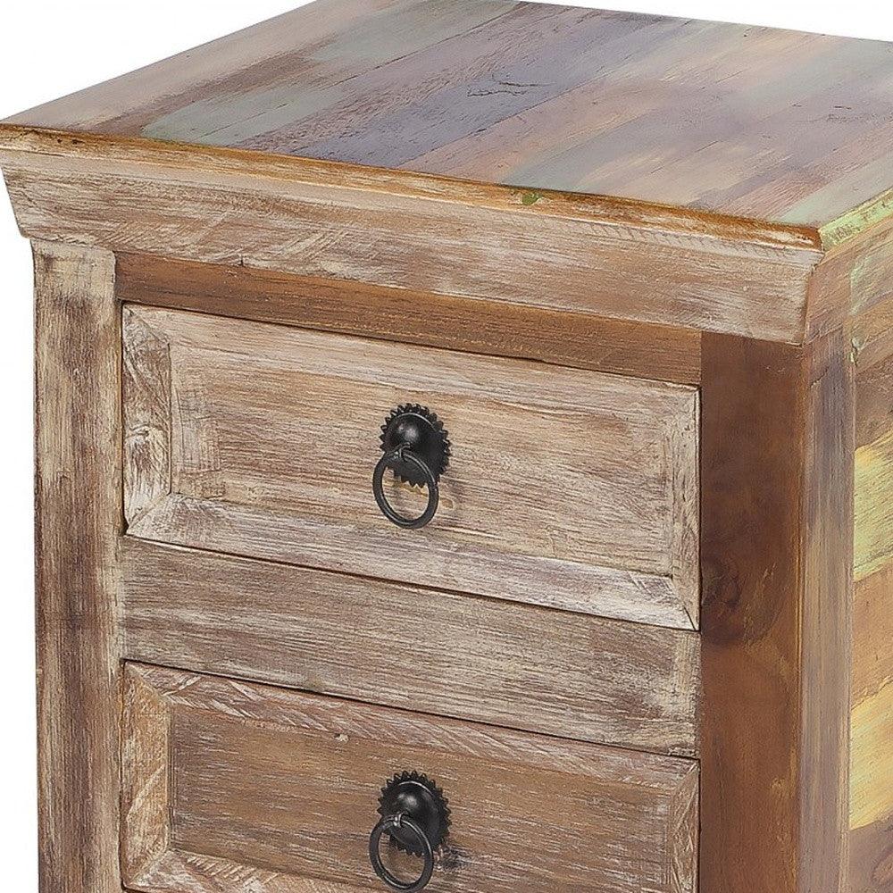 16" Modern Rustic Three Drawer Accent Chest - FurniFindUSA