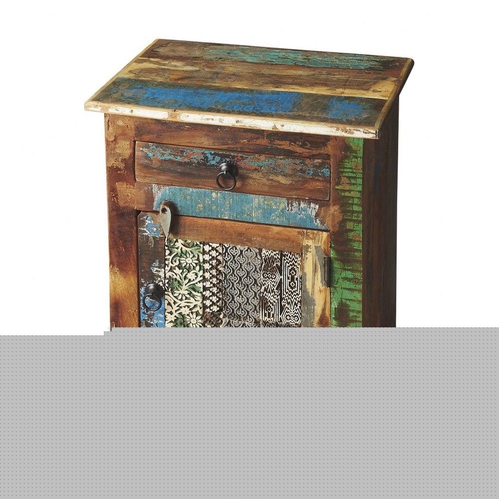 18" Brown Standard Accent Chest With One Drawer HomeRoots