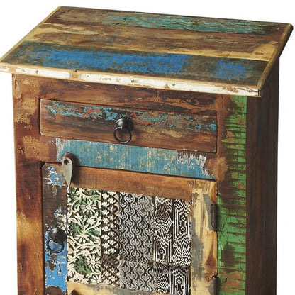 18" Brown Standard Accent Chest With One Drawer HomeRoots