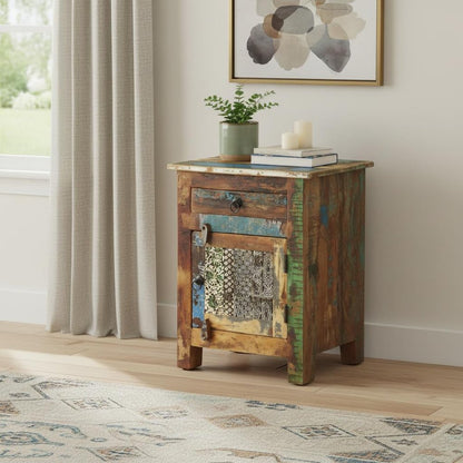 18" Brown Standard Accent Chest With One Drawer HomeRoots