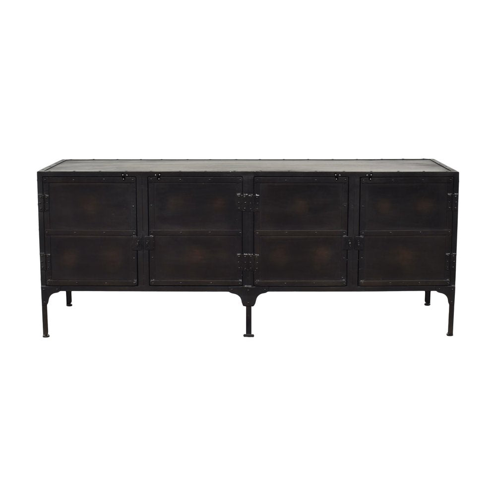 62" Black Iron Sideboard Console Cabinet HomeRoots