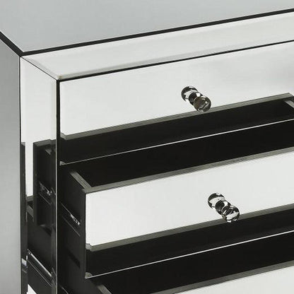 24" Clear Glass Three Drawer Chest - FurniFindUSA