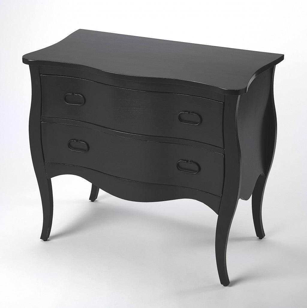 Black 2 Drawer Chest - FurniFindUSA