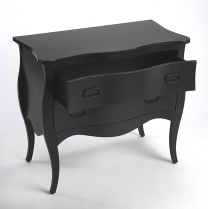 Black 2 Drawer Chest - FurniFindUSA