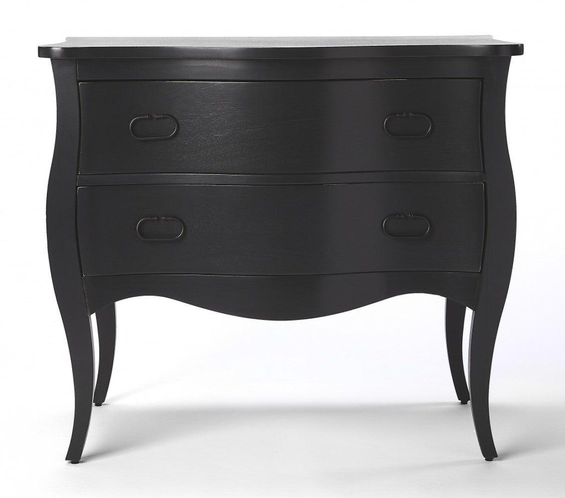 Black 2 Drawer Chest - FurniFindUSA