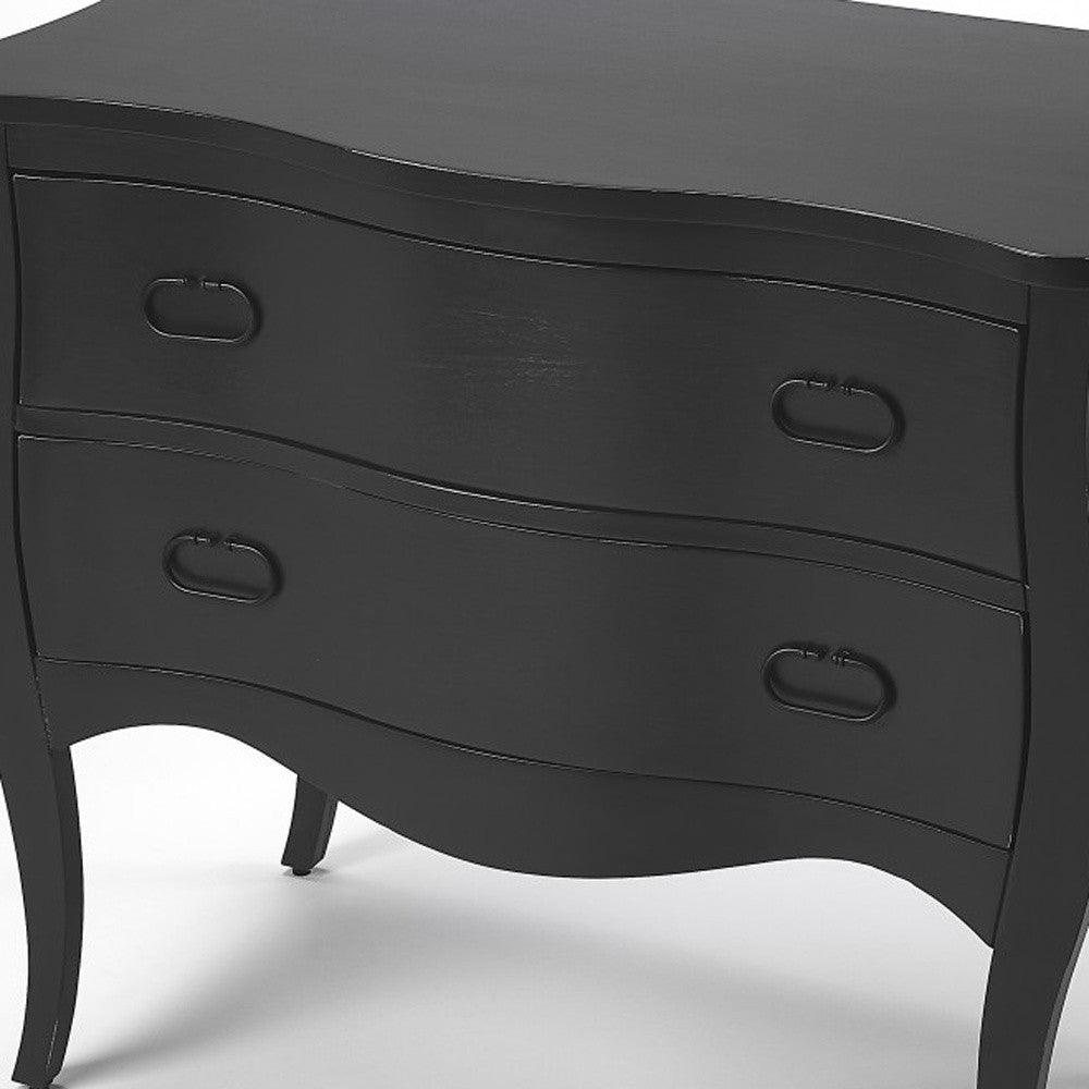 Black 2 Drawer Chest - FurniFindUSA