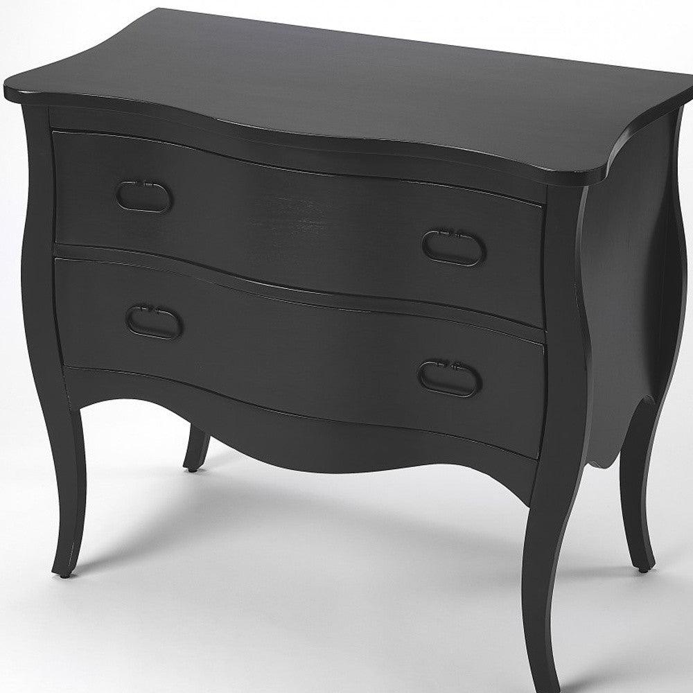 Black 2 Drawer Chest - FurniFindUSA