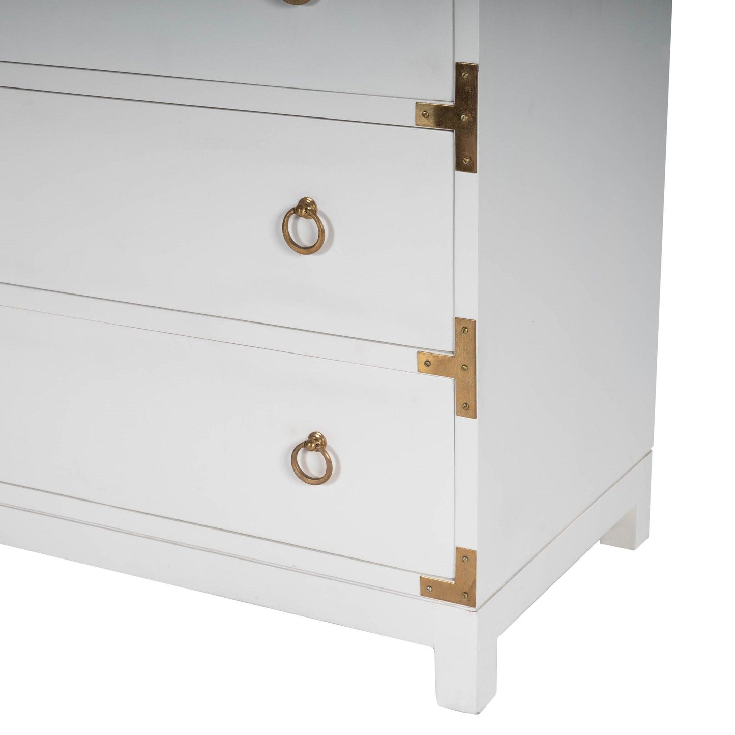 28" White Solid Wood Three Drawer Dresser - FurniFindUSA