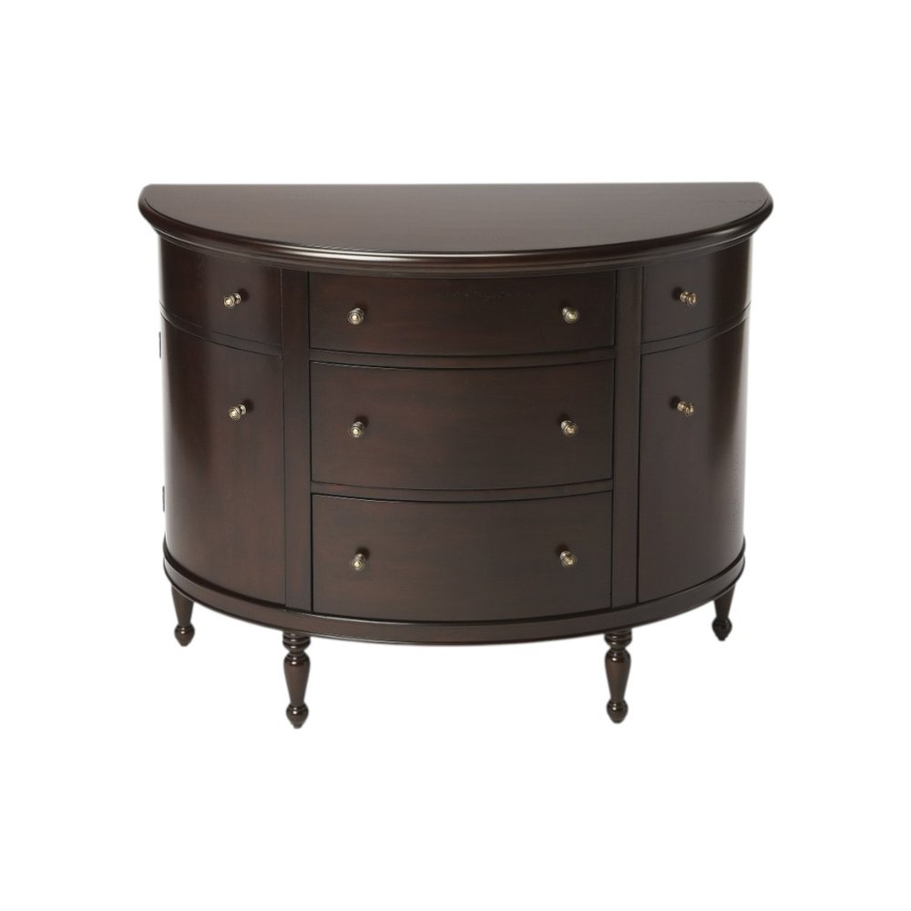 41" Dark Brown Solid Wood Five Drawer Sideboard HomeRoots