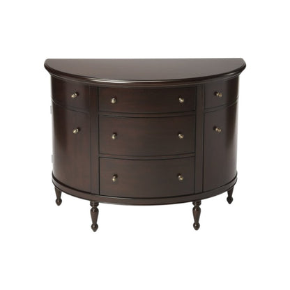 41" Dark Brown Solid Wood Five Drawer Sideboard HomeRoots