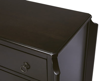 34" Dark Brown Solid Wood Three Drawer Dresser HomeRoots