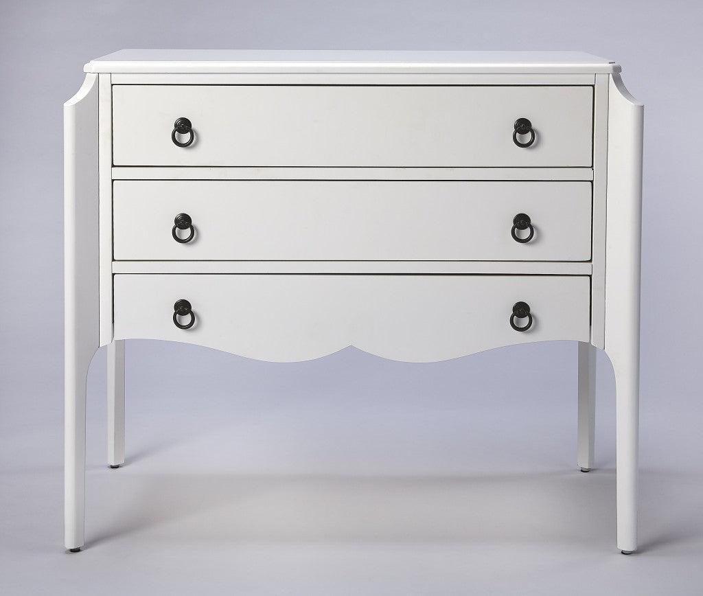 Wilshire Glossy White Accent Chest - FurniFindUSA