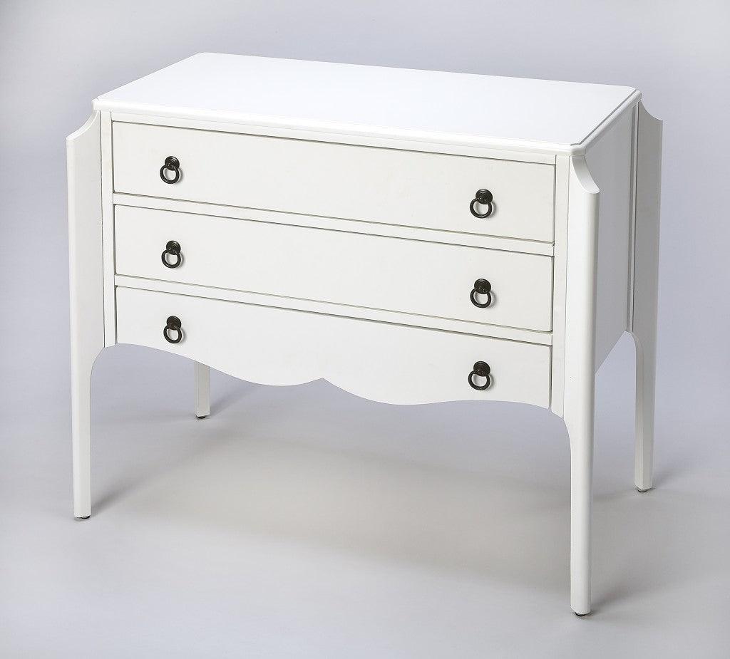 Wilshire Glossy White Accent Chest - FurniFindUSA