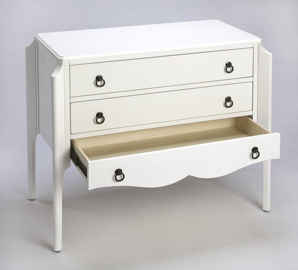 Wilshire Glossy White Accent Chest - FurniFindUSA