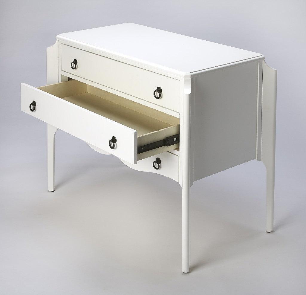 Wilshire Glossy White Accent Chest - FurniFindUSA