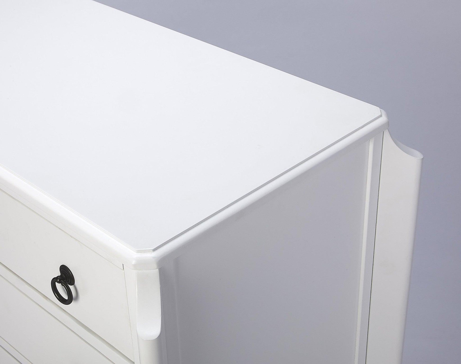 Wilshire Glossy White Accent Chest - FurniFindUSA