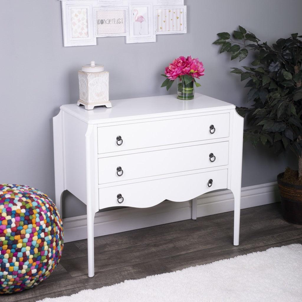 Wilshire Glossy White Accent Chest - FurniFindUSA