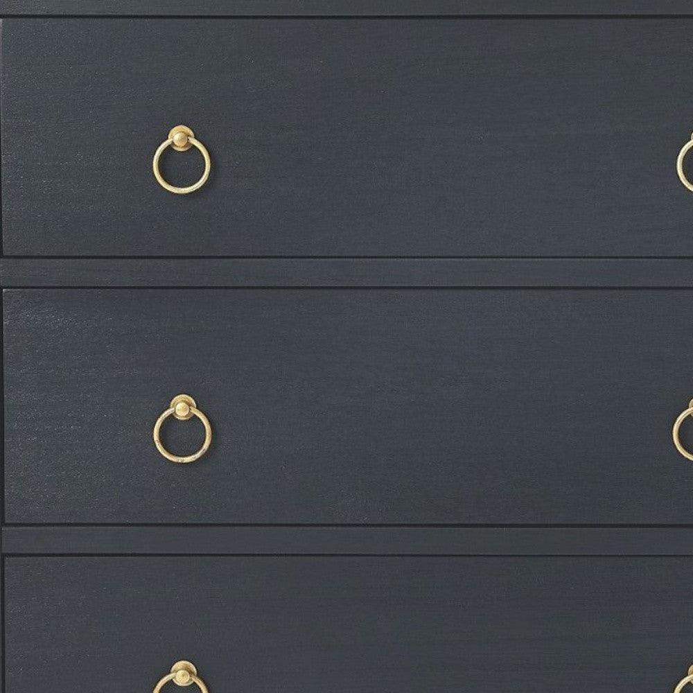 34" Navy Blue Three Drawer Standard Chest - FurniFindUSA