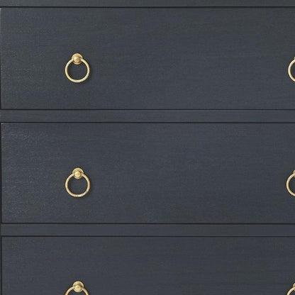 34" Navy Blue Three Drawer Standard Chest - FurniFindUSA