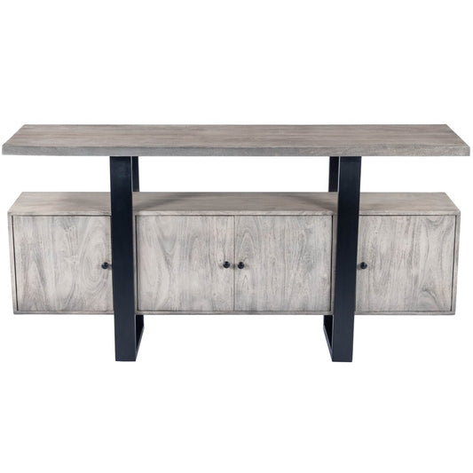 Raitis Gray Wood & Metal Sideboard