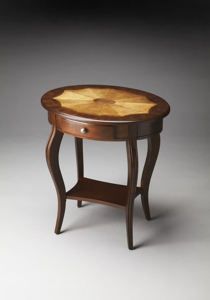 25" Brown Wood Oval Coffee Table With Drawer And Shelf HomeRoots