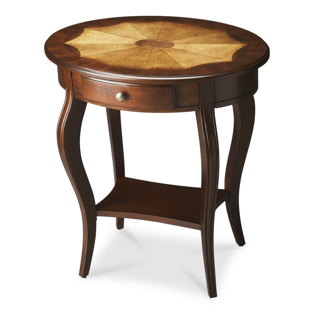 25" Brown Wood Oval Coffee Table With Drawer And Shelf HomeRoots