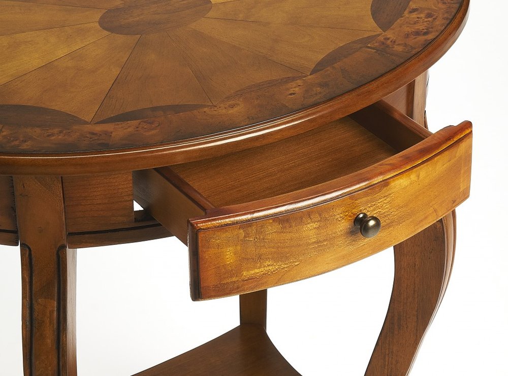 25" Brown Wood Oval Coffee Table With Drawer And Shelf HomeRoots