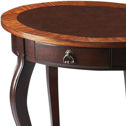 25" Brown Wood Oval Coffee Table With Drawer And Shelf HomeRoots