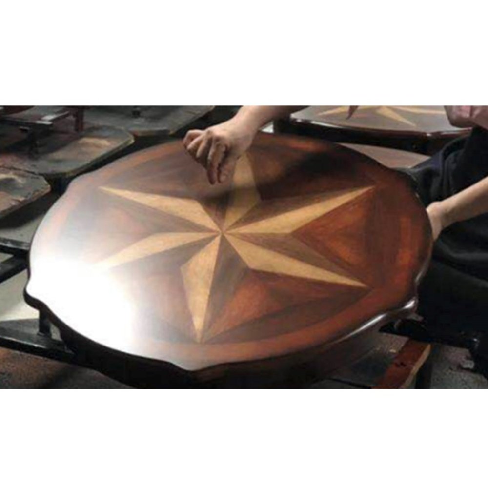 28" Brown Wood Round Coffee Table With Shelf HomeRoots