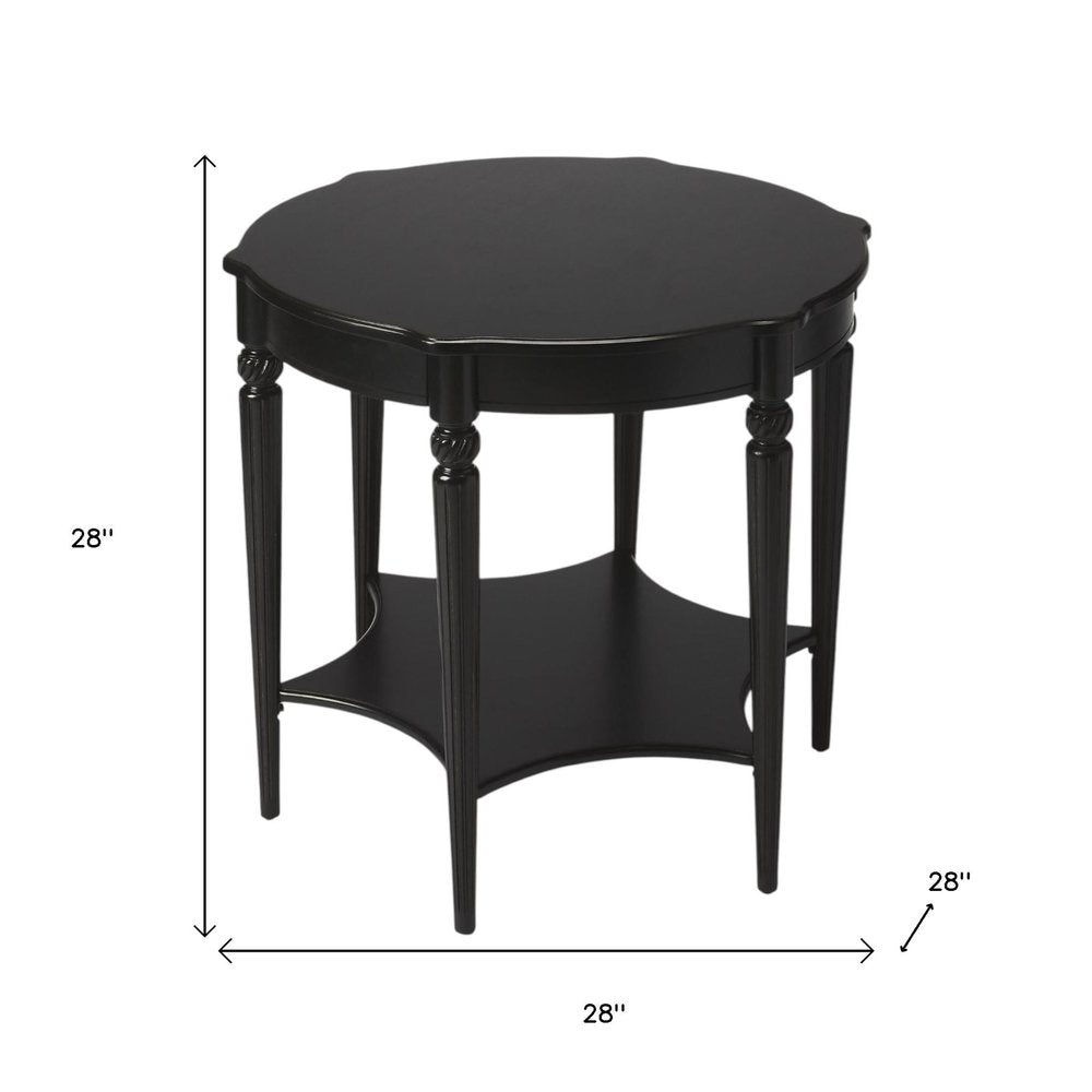 28" Brown Wood Round Coffee Table With Shelf HomeRoots