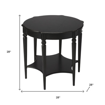 28" Brown Wood Round Coffee Table With Shelf HomeRoots