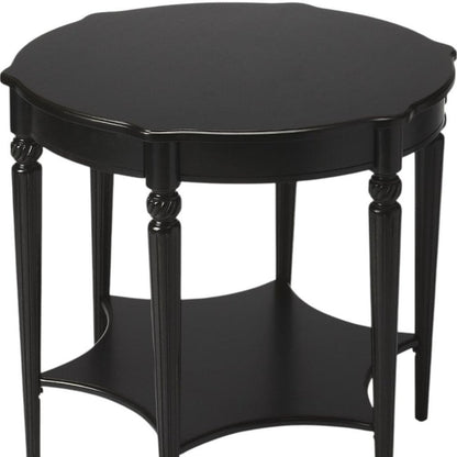 28" Brown Wood Round Coffee Table With Shelf HomeRoots