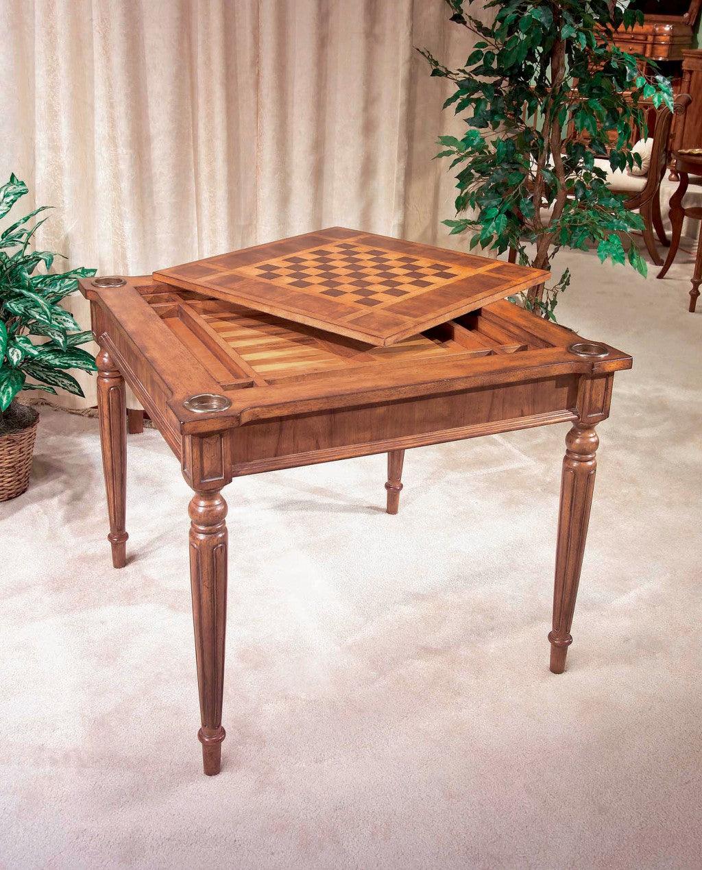 Antique Cherry Multi Game Table - FurniFindUSA