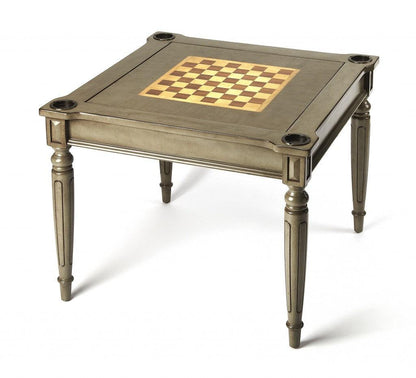 Silver Satin Multi Game Table - FurniFindUSA