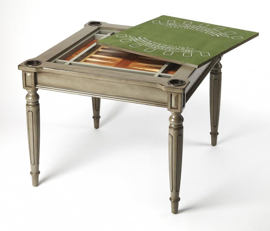 Silver Satin Multi Game Table - FurniFindUSA