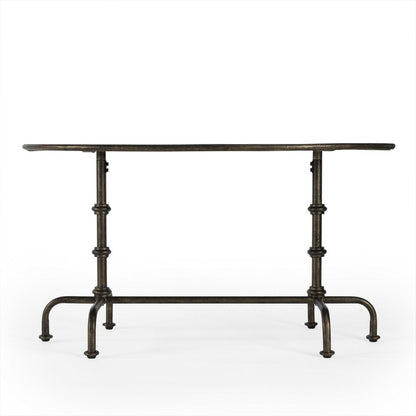 38" Silver Aluminum Oval Coffee Table HomeRoots