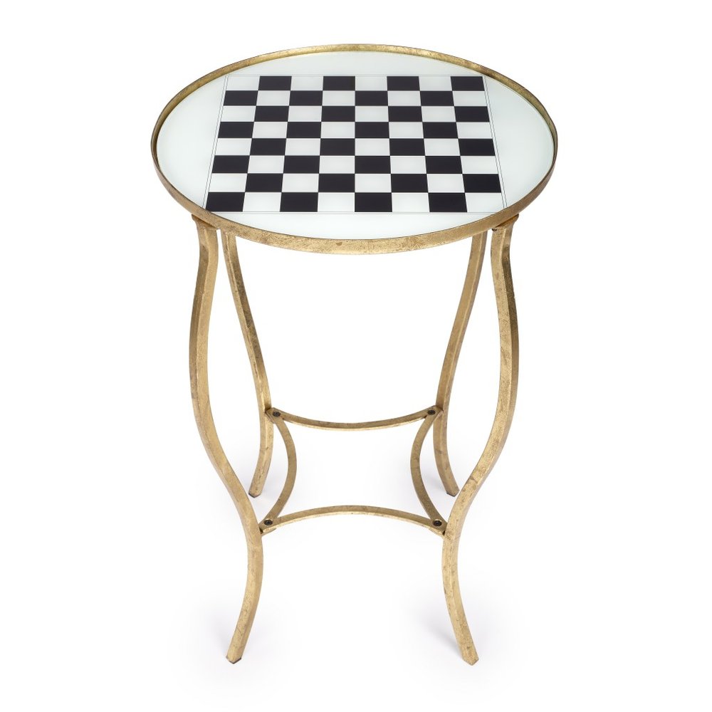 19" White and Gold Glass and Metal Round Coffee Table HomeRoots