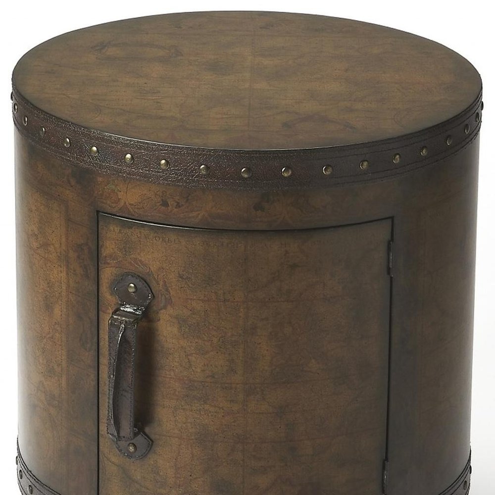20" Brown Wood Round Coffee Table HomeRoots