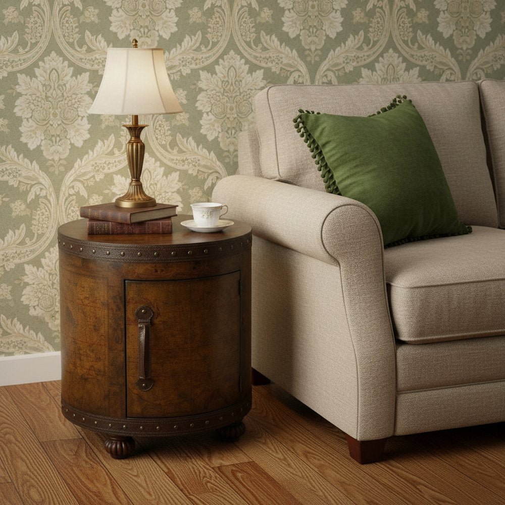 20" Brown Wood Round Coffee Table HomeRoots
