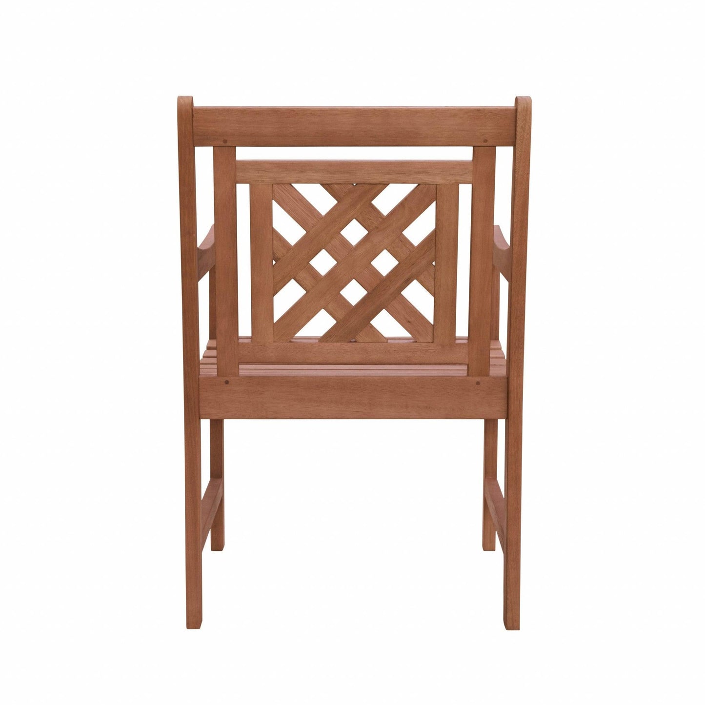 Brown Dining Armchair With Hatched Back - FurniFindUSA