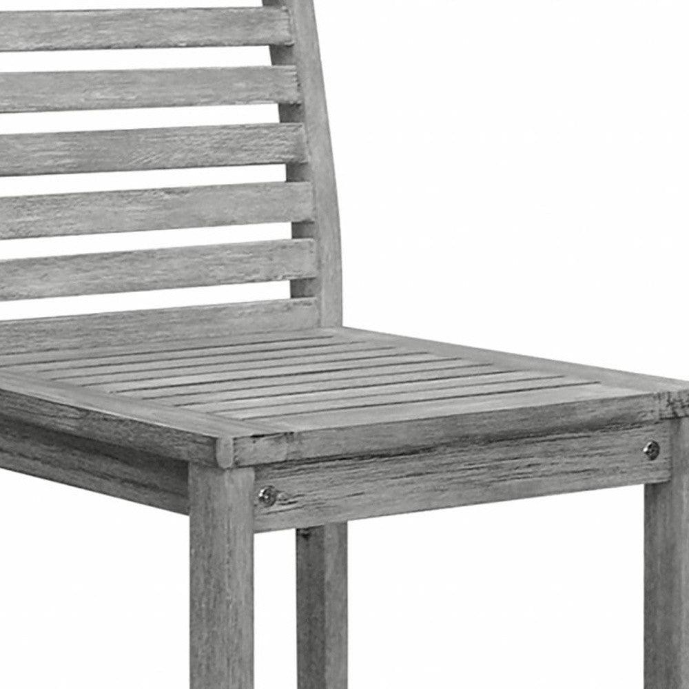 49" Gray Indoor Outdoor Bar Height Chair With Footrest - FurniFindUSA