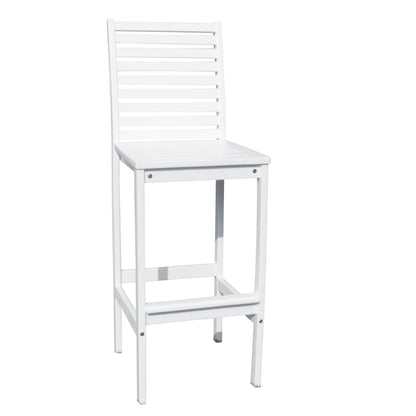 49" White Indoor Outdoor Bar Height Chair - FurniFindUSA