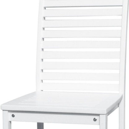 49" White Indoor Outdoor Bar Height Chair - FurniFindUSA