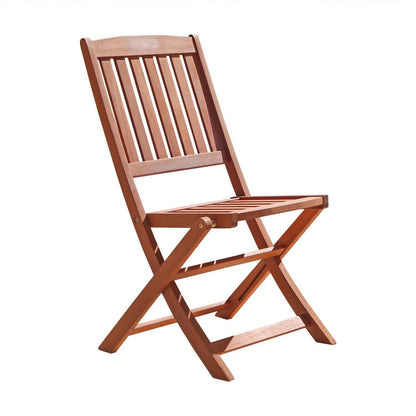 Set Of Two Brown Folding Chairs - FurniFindUSA